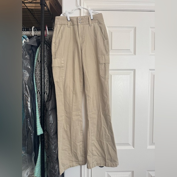 PAIGE DENIM Dion High Waist Cargo Trouser Flare Pants - Picture 6 of 13